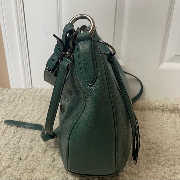 Coach Leather Green Convertible Crossbody Purse Bag - Picture 5 of 10